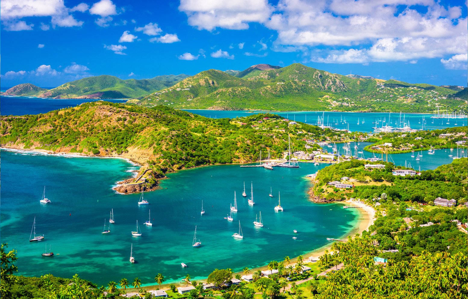 Antigua and Barbuda Bay Aerial View