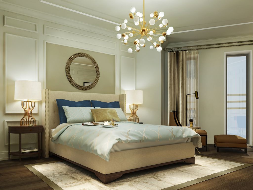 A rendering of a luxury bedroom in one of Istanbul's sought after developments