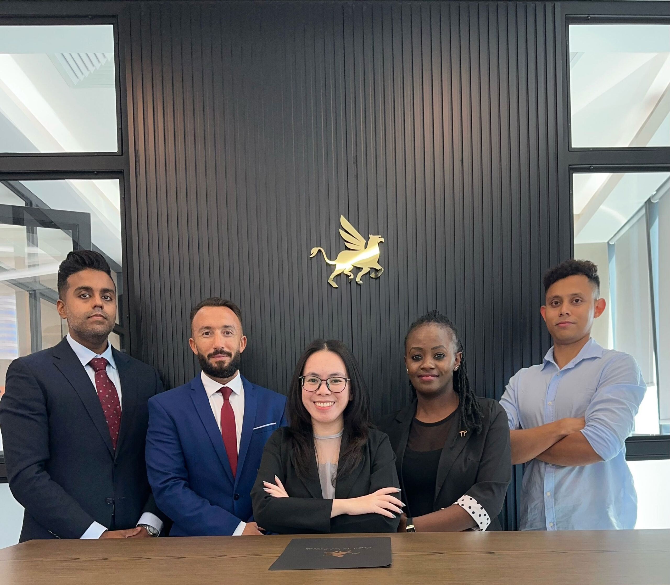 The Vancis Capital Team at their office in Dubai